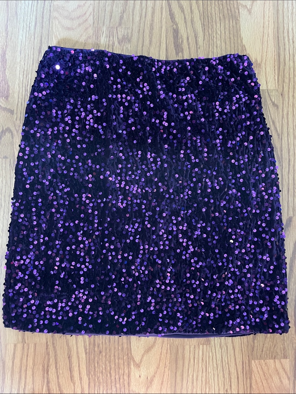 NWT anna - kaci Purple Sequin Stretch Mini Skirt Sz S Sparkle & Shine Collection